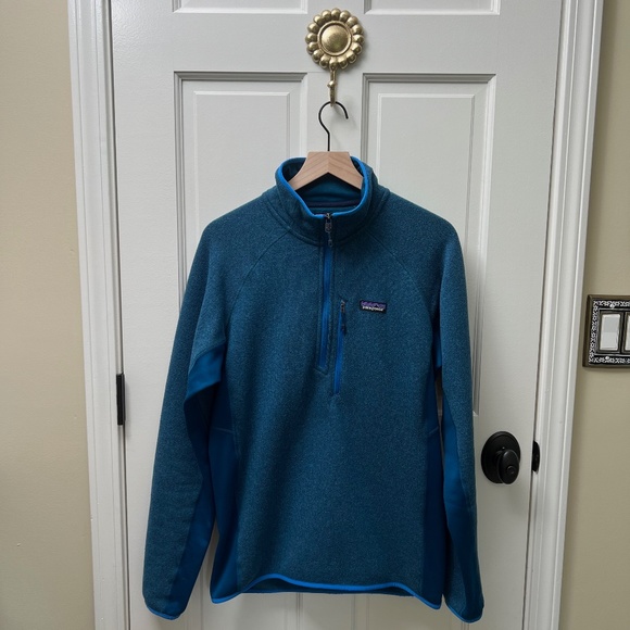 Men's Patagonia Men's Better Sweater® 1/4-Zip Fleece Teal Size Medium - Picture 12 of 16